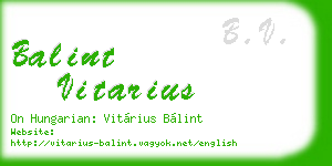 balint vitarius business card